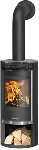 Oranier 5793 30 Rota 2.0 Kaminofen Stahl Schwarz mit Glas-Abdeckplatte/A+