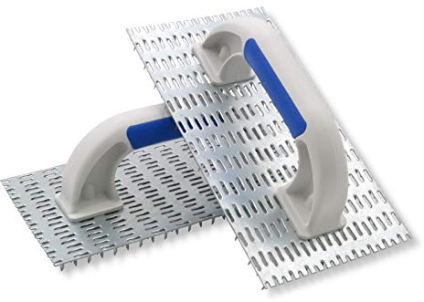 2er Set DEWEPRO Profi Edelputzkratzer - Putzkratzer - Raspelbrett für Mineralputz - Abmessung: 250x135mm