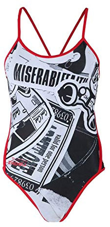 ZAOSU Mädchen Schwimmanzug Urban Art | Sport Badeanzug für das Schwimm Training, Größe:140