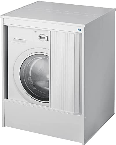 Negrari AM5011P Mobile Coprilavatrice Apertura a Serrandina per Esterni, Resina, 94H x 70 x 60 cm, Bianco, M, 1 unità