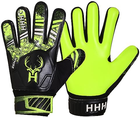 HHH Football Goalkeeper Gloves For Boys, Kids Children Youth Soccer Goalie Gloves with 4mm Latex Super Grip Palms Goalkeeping