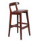 GSKXHDD Barhocker ZXIAOR- Frühstückshocker, Pub-Theke, Massivholz-Barstühle, mit Rückenlehne, hohe Hocker/Barstühle, PU-Sitzkissen, Beine aus braunem Kiefernholz (Größe: 82 cm, Farbe: Dunkelbraun)