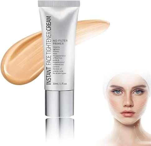 Face Tightener No-Filter Primer, Instant Face Tightener No-Filter Primer, Face Blurring Primer For Face Before Makeup, Skin Tightener Primer Face Makeup, 1 Fl. Oz.Prime Primer Makeup (1Pcs)