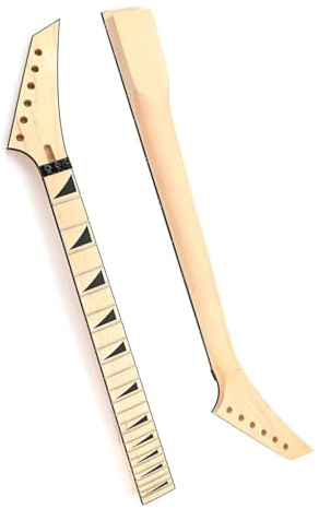 Ogdni Electric Guitar Neck 24 Fret 25.5 Inch Maple Fingerboard Locking Nut Replacement for Jackson Style