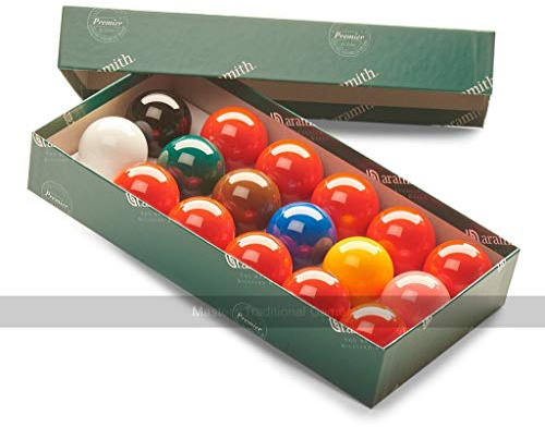 Aramith Snooker Balls (1 and 3/4 inch, 44mm, with 10 reds) by Aramith