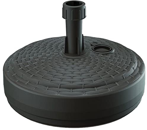 Base de parasol polyethylene 10 kg 39 x 39 x 13 cm en chocolat
