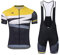 Santic Radsport Set Herren Radtrikot Set Kurzarm Fahrradtrikot Fahrradbekleidung Radsport-Anzüge Trägerhose Atmungsaktiv Schnelltrocknend Gelb XXL