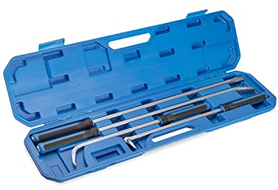 60cm 90cm 4 tlg Schwerlast Stemmhebel-Satz mit Kunststoff-Softgriff und Metall-Schlagköpfen, Brecheisen, Hebeleisen, Montierhebel | Blau