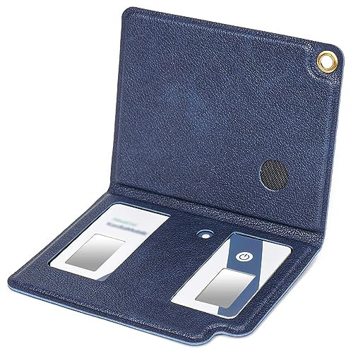 MGZNMTY Tragbare Hartschalen-Reisehülle für AliveCor Kardia Mobile Card Herzfrequenzmesser/Kardiamoble-Karte, persönliche EKG-Monitorgeräte (nur Hülle) (Marineblau)