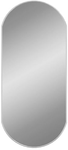 vidaXL Väggspegel silver 90x40 cm oval