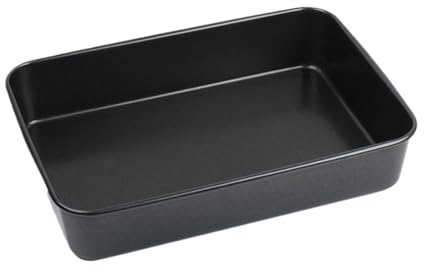 QAUUCP Plateau antiadhésif rectangulaire, Plateau Peu Profond for Four, Plateau de Cuisson for Biscuits, Pain, gâteaux, Outils de Cuisson Plaque De Cuisson pour Four(40cm)