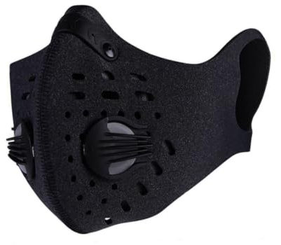 BEAHING Masque à Poussière de Carbone Activé Réutilisable Anti-Pollen pour Activités de Plein Air et Cyclisme - Noir