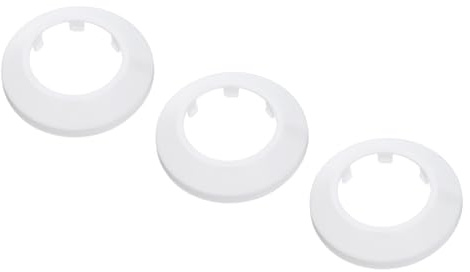 PATIKIL Cache Tuyau Radiateur, 3pcs Manchons de Tuyaux d'Eau en Plastique PP pour 1,97/50mm, Décoration Écussons Coffrage Rosace Tuyau Chauffage Plomberie Chaudière Poêle Mural, Blanc
