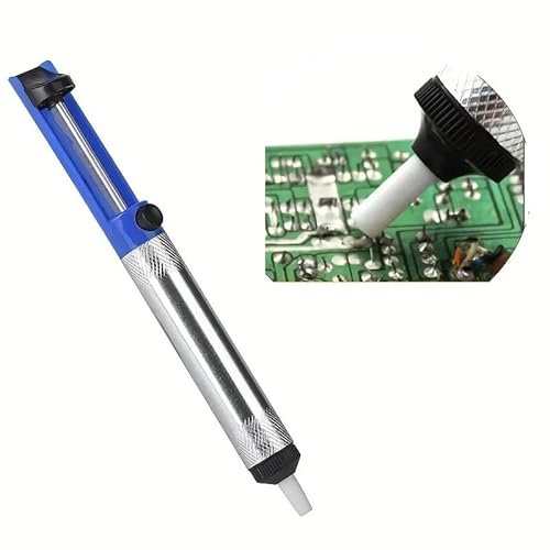 TECHZOCO Desoldador manual para aspirar estaño, Desoldador Chupón Estaño, Bomba de succión estaño, Bomba de desoldadura de aluminio, pistola de succión de estaño, herramienta de soldadura manual