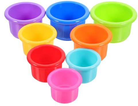 Happyyami Stapelbecher Für Kaninchen Plastik Nistspielzeug Zur Futteraufbewahrung Buntes Für Haustiere Ideal Zum Verstecken Von Snacks Für Hasen