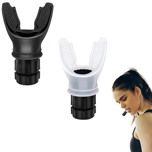 2 Stück Lungentrainer Atemtrainer,Tragbares Atemtrainer Breathing Trainer,Atemtrainingsgerät für die Lungenkapazität Tragbares Atemtrainer Verstellbarer Lungentrainer abnehmbar für Einfache Reinigung