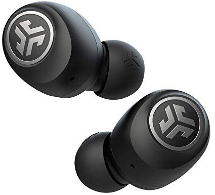 JLab Go Air Wireless Earphones, True Wireless Ear Buds with USB Charging Case, Bluetooth Earbuds with Dual Connect and Custom EQ3 Sound - TWS Cordless In Ear Earphones with Microphone, Black (Renewed)