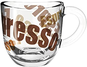 Leonardo Napoli Espresso-Tasse, 1 Stück, spülmaschinengeeigneter Espresso-Becher mit Motiv, kleine Kaffee-Tasse, mikrowellenfest, 80 ml, 024234