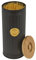 Black Biscuit Tin with Bamboo Lid, Durable Carbon Steel Cookie Jar, Airtight Lid on the Biscuit Barrel for Prolonged Freshness, Stylish Biscuit Jar