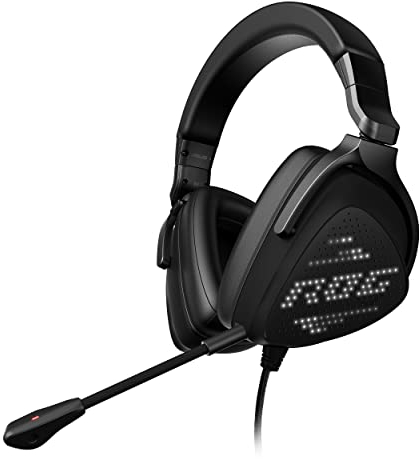 ASUS ROG Delta S Animate Leichtes USB-C-Gaming-Headset mit KI-Rauschunterdrückung Mikrofon, MQA-Rendering-Technologie, Hi-Res ESS 9281 Quad DAC, kompatibel mit PC, Switch und PS5, Schwarz