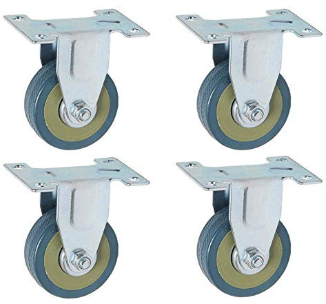 ZHAOZHAO Rotelle Fisse in Poliuretano 50Mm, Mobili, Elettrodomestici Exi25C Ruote per Apparecchiature, Max 100 Kg per Set (Set Di 4)