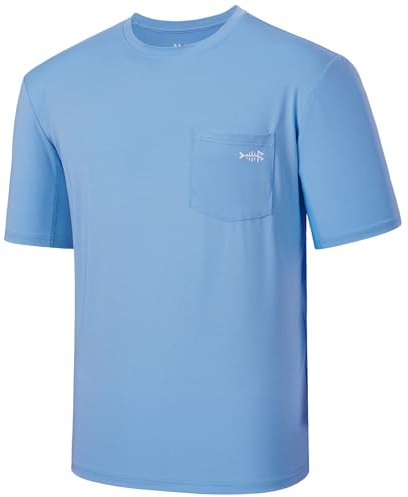 BASSDASH Men’s UPF 50+ Performance Short Sleeve Pocket T-Shirt UV Sun Protection Fishing Hiking Kayaking Sports Shirts