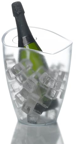 macfly Cubitera para Botellas - Enfriador de 1/2 Botellas de Vino, Cervezas, Champán y Refrescos, Cubitera Grande 1/2 Botellas, Champanera Pequeña, Cubitera y Enfriador Pequeña, 24,7 x 20 cm