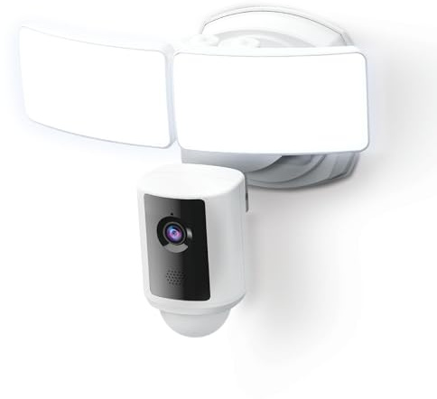 Feit Electric SEC5000/CAM/WIFI Outdoor LED Smart Security Camera with Motion Sensor, 2-Way Audio, 5000 Lumens Floodlight, Works with Alexa and Google Asst, Alarm, Hardwired, Updated Version of SEC3000
