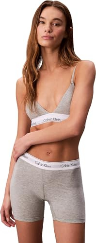 Calvin Klein Donna Pantaloncini Hipster Boxer Brief con Fascia con Logo, Grigio (Grey Heather), M