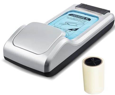 VEVOR Distributeur Automatique de Couvre-chaussures, avec 1 Rouleau de 600 Pièces Membranes Jetables Antidérapantes, Pointure Jusqu'à Taille US 11, pour Maison, Bureau, Labo, Usine, Hôpital, Argent