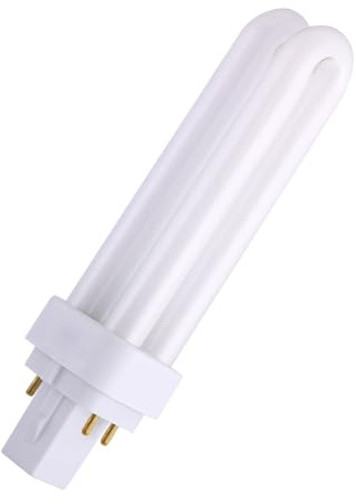 JCSJK 18W 4Pin Light Bulbs, PLC G24q-2 Compact Fluorescent Lamp Cool White 4000K, 1200LM 2U ShapeEnergy Saving Light Bulb Non-Dimmable, Suitable for Corridor, Bathroom, Bedroom 1pcs