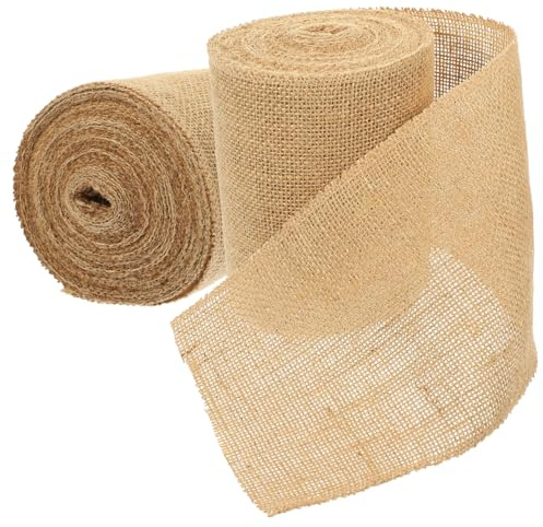 AKOOSY 2 Rouleaux Toile de Jute Protectrice pour Arbre Hiver Paillis Respirant Bande de Protection Gel de Enveloppement Pratique pour Jeunes Plants et Arbres