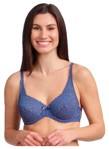Playtex kvinnors blomma elegans Soutien-Gorge ?Armaturer BH, blå, 36D