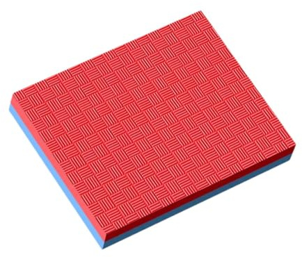 F Fityle Tapis d'équilibre en Mousse réutilisable pour Le, léger et Confortable, avec genouillères intégrées pour la Pratique du Fitness, du et, Rouge