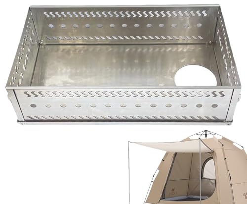 Support en pierre pour sauna, panier en pierre chauffant pour l'extérieur - Panier de foyer à charbon en acier inoxydable | Accessoires de poêle, panier de foyer à charbon de bois pliable et Portable