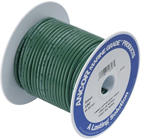 Ancor 100399 Marine Grade Electrical Primary Tinned Copper Boat Wiring (18-Gauge, Green, 1000-Feet)