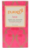 Pack of 2 x Pukka Herbal Teas Love Organic Rose Chamomile and Lavender Tea - Caffeine Free - 20 Bags