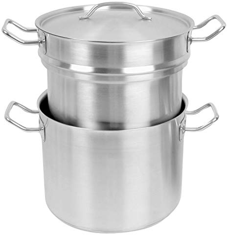 Thunder Group 16 quart 18/8 stainless steel double boiler (3 pcs set), comes in each
