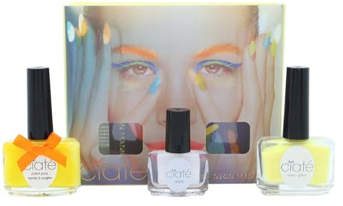 Ciate Corrupted Neon Manicure Megaphone Big Yellow Taxi Glitter Nail Polish Varnish Set