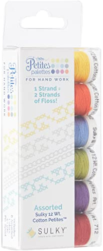 Sulky Sampler 12wt Cotton Petites, Summer Assortment, 6-Pack