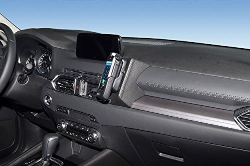 KUDA Handyhalterung passend für Mazda CX-5 ab 2017 - Telefonkonsole für Smartphones, Handys, Navi und mehr – Echtlederkonsole, schwarz, 2830