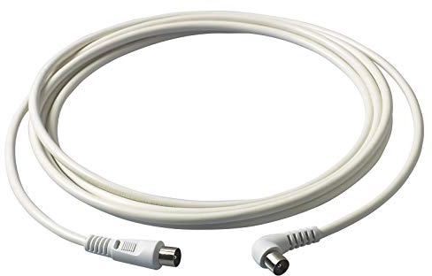 Vimar 0P32418.B Cordone prolungatore 3 m per cavo coassiale TV, Z 75 Ω, collegato ad un connettore maschio assiale e ad un connettore maschio 90°