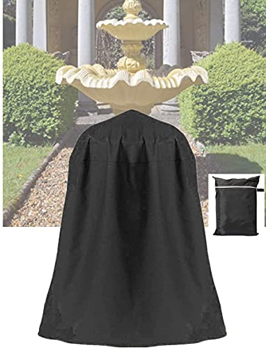 UCARE Gartenbrunnen für den Außenbereich, staubdichte Abdeckung, strapazierfähig, wasserdicht, langlebig, Vogeltränke Abdeckung, Brunnenabdeckung mit Verriegelung, Kordelzug, Schutzhülle für den