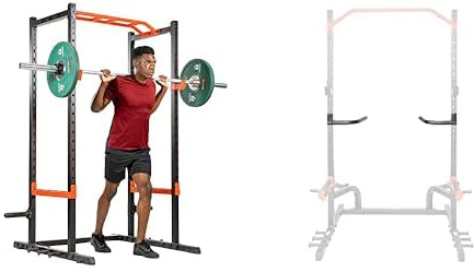 Sunny Health & Fitness Power Zone Strength Rack Power Cage - 455 KG Weight Capacity – SF-XF9925 + Power Rack and Cage Add-on Attachment Accessory