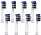 8 testine di ricambio compatibili con spazzolini elettrici OralB Tri-Zone e Braun