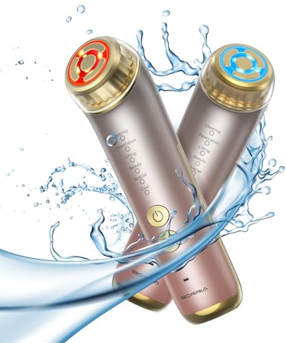 IBORRIA Radiofrequenza Massaggiatore Viso, Dispositivo Facciale Profesionale EMS 6 in 1 ad Alta Frequenza, Massaggiatore Facciale Antirughe Antietà, Pulizia Profonda