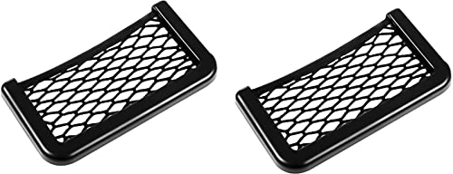 RZMZBY Bolsa de Almacenamiento de Malla Negra, 2 Pack 20 cm x 8 cm Red Maletero, Bolsa de Cuerda para Maletero de Automóvil Adecuado para Objetos Pequeños, Coches, Equipaje, Organización de Oficina