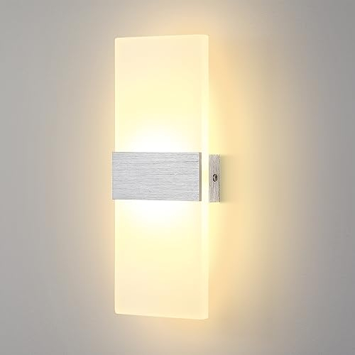 Lightsjoy LED Wandleuchte Innen Moderne Wandlampe Up Down Wandbeleuchtung 3000K Wandlampen 29cm Wall Lamp Indoor für Schlafzimmer Wohnzimmer Treppenhaus Beleuchtung Korridor Wand Licht Warmweiß