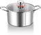 HaWare Stock Pot, 4.5L Tri-Ply Stainless Steel Soup Pot with Visible Lid, 22cm Cooking Stockpot for Induction/Electric/Gas/Ceramic, Healthy & Non Toxic, Easy Clean