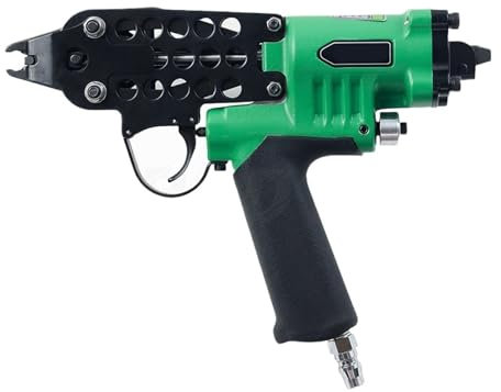 Grapadora neumática, grapadora eléctrica para tapi Pistola de clavos neumática SC760 tipo C, for asiento de coche, cojín, colchón de resorte, jaula de pollo, Alicates de anillo, herramienta clavadora